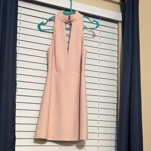 Express Light Pink Backless Dress